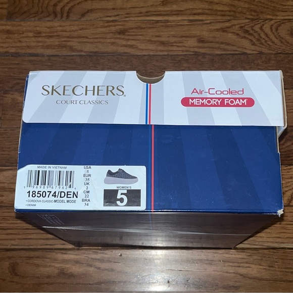 Sketchers Court Classic Cordova Classic Low Top Sneakers Blue Denim Women’s 5 - Picture 12 of 13